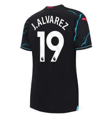 Manchester City Julian Alvarez #19 Koszulka Trzecich Kobiety 2023-24 Krótki Rękaw